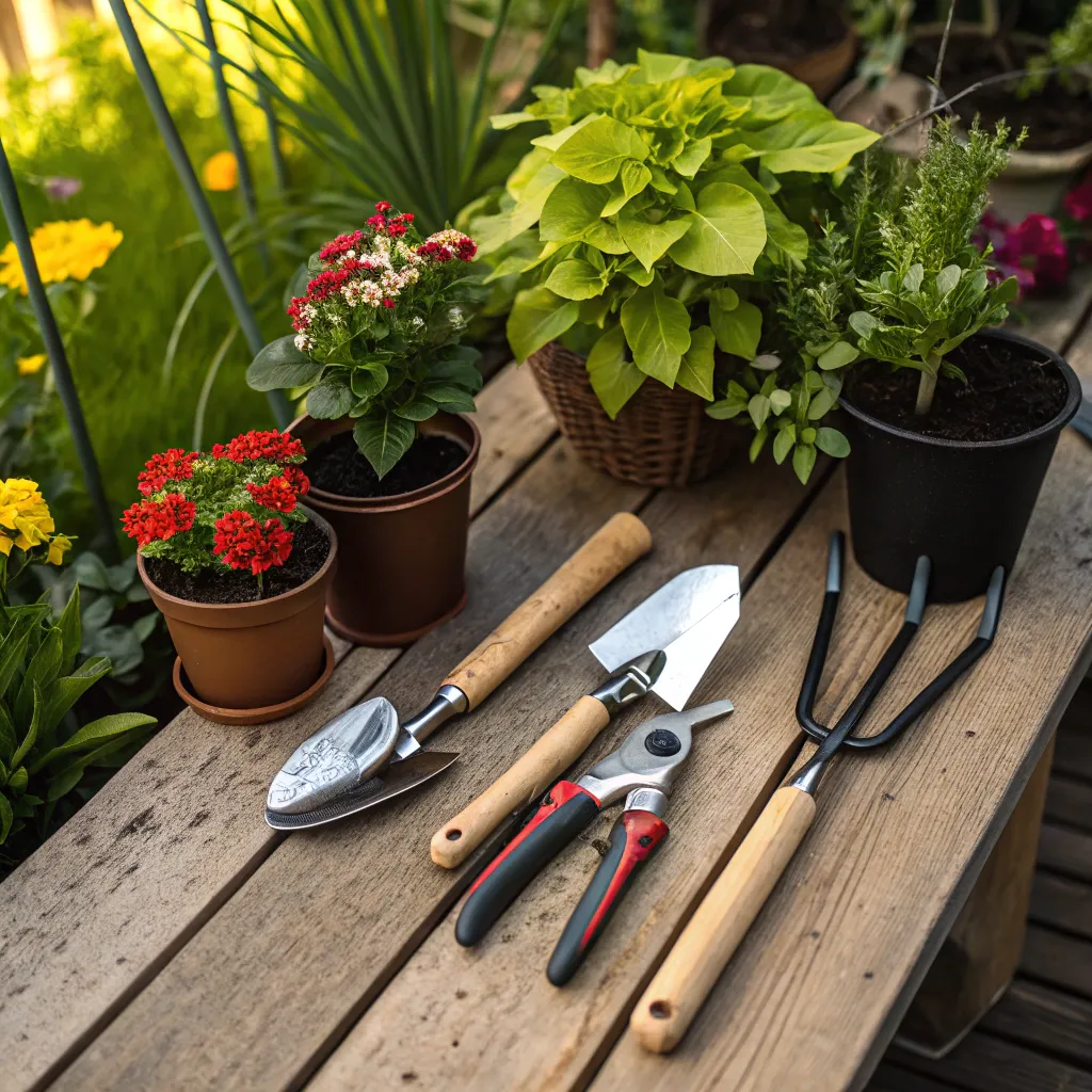 Gardening Tools and Plants